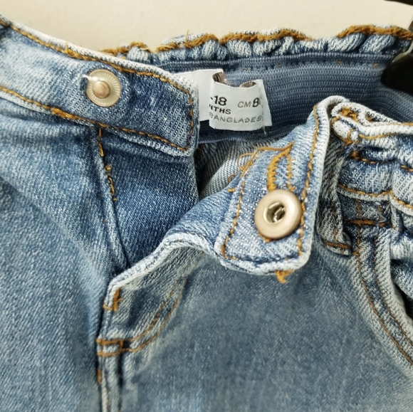 ZARA Baby Blue Light Wash Tapered Leg Denim Jean 12-18mo - Picture 6 of 13